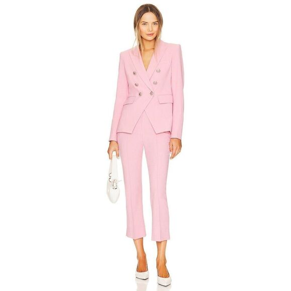 New Veronica Beard Kean Pleated Kick Flare Cropped Pant Peony Womens Size 14 - Picture 4 of 6